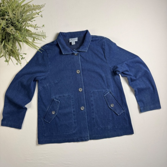 Tog Shop Jackets & Blazers - The Tog Shop Petites Stretch Denim Blazer Jacket PM